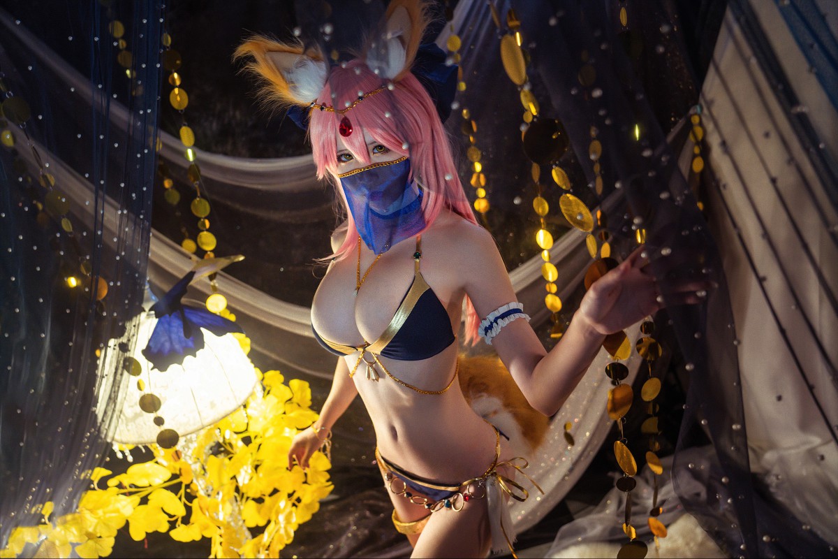 图片[8]-[Cosplay]Fate 玉藻前 舞娘泳装 – COSPLAY-瞬颜部落