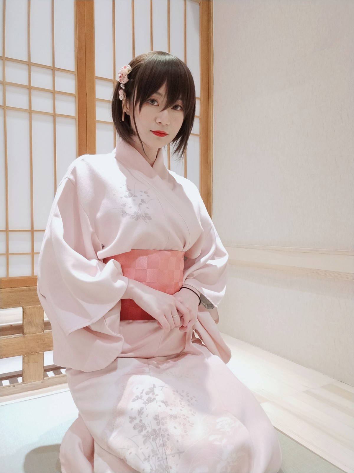 Coser小姐姐白银 – 和服温泉 – COSPLAY-瞬颜部落