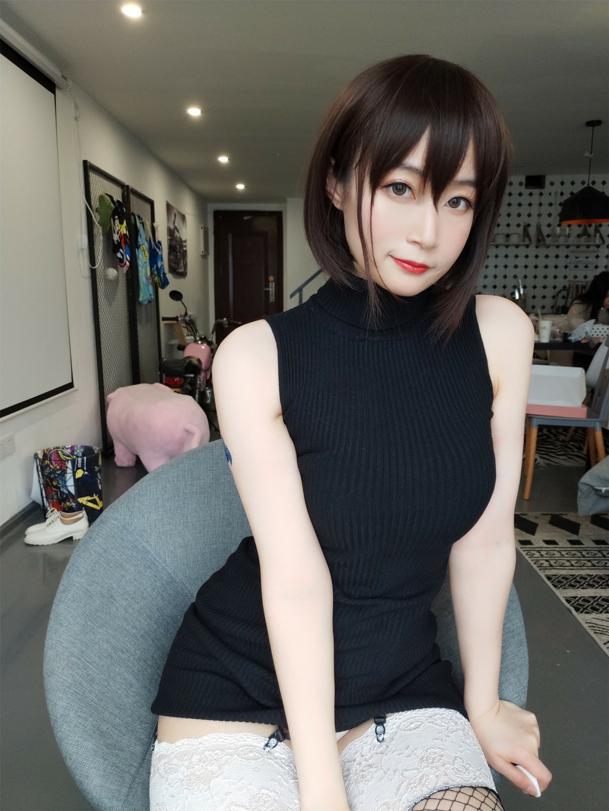 图片[14]-Coser小姐姐白银 – 黑色包臀裙 – COSPLAY-瞬颜部落