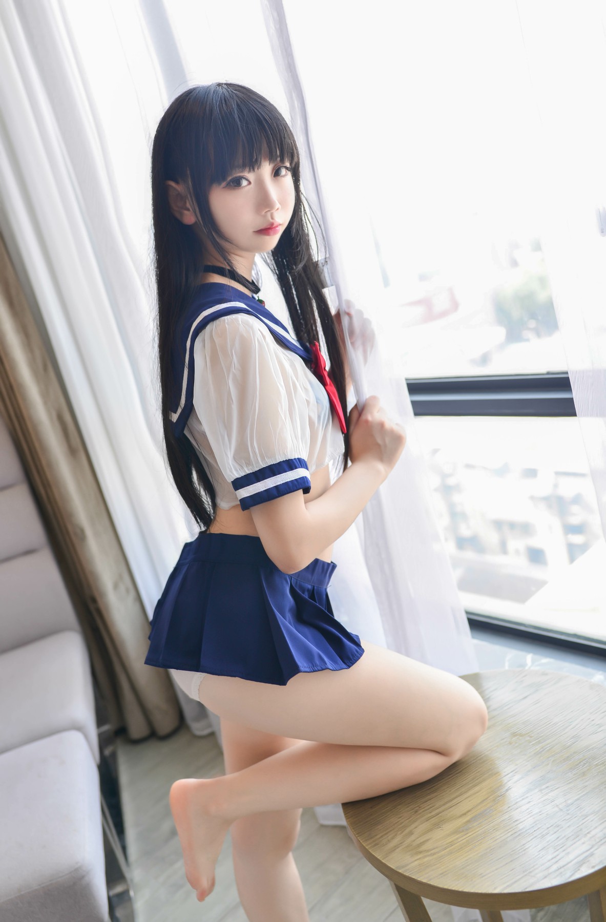 图片[2]-Cos小姐姐雪琪 – 透明JK – COSPLAY-瞬颜部落