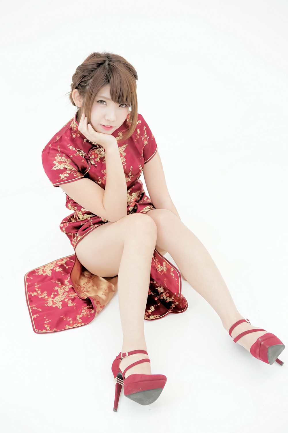 图片[9]-中華娘娘之红色旗袍与美腿高跟 – COSPLAY-瞬颜部落