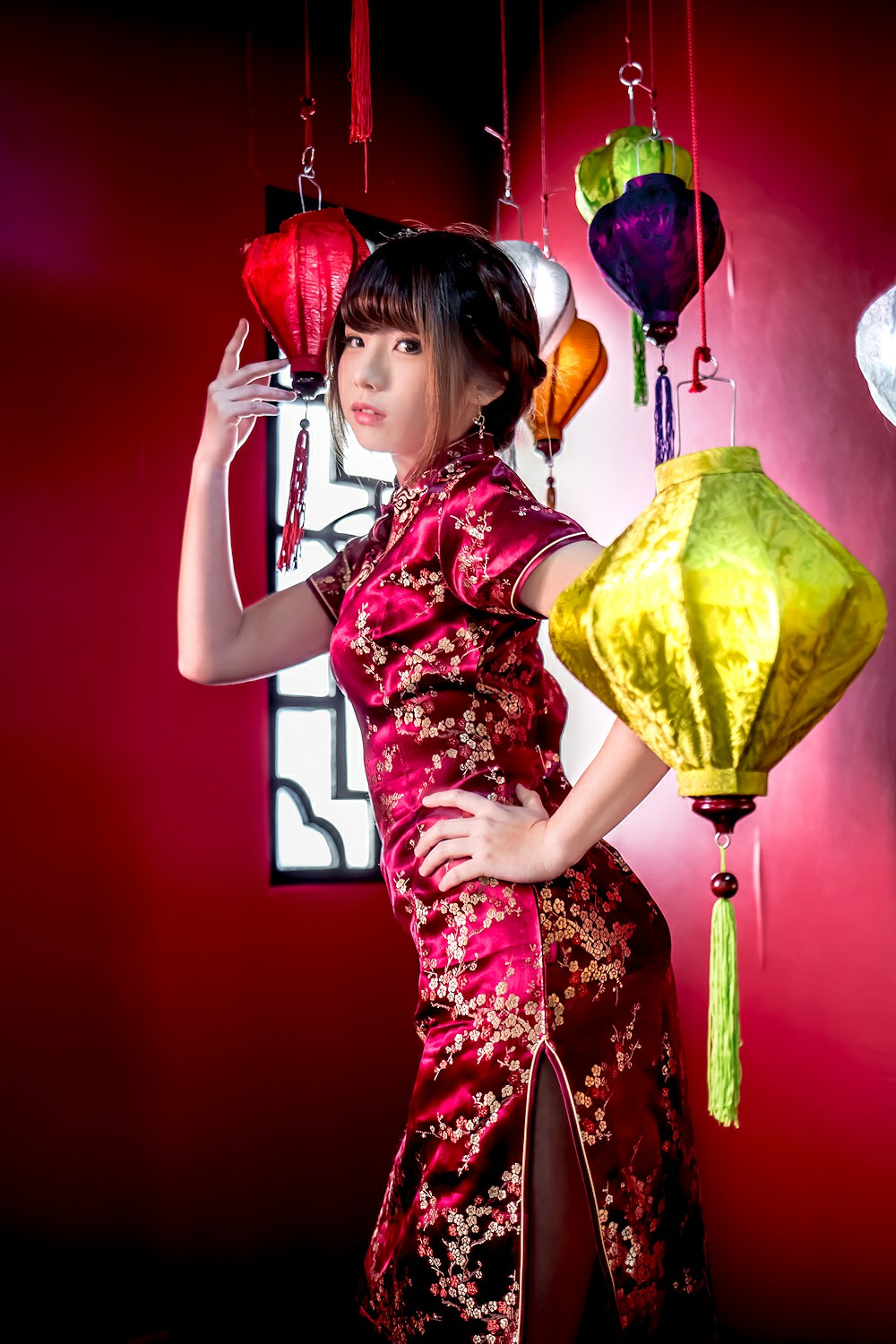 图片[11]-中華娘娘之红色旗袍与美腿高跟 – COSPLAY-瞬颜部落