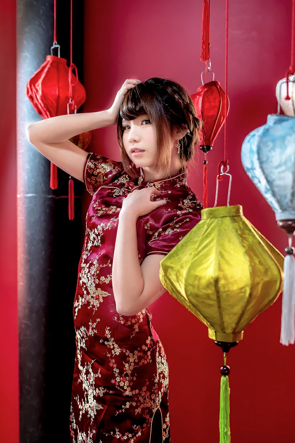 图片[16]-中華娘娘之红色旗袍与美腿高跟 – COSPLAY-瞬颜部落