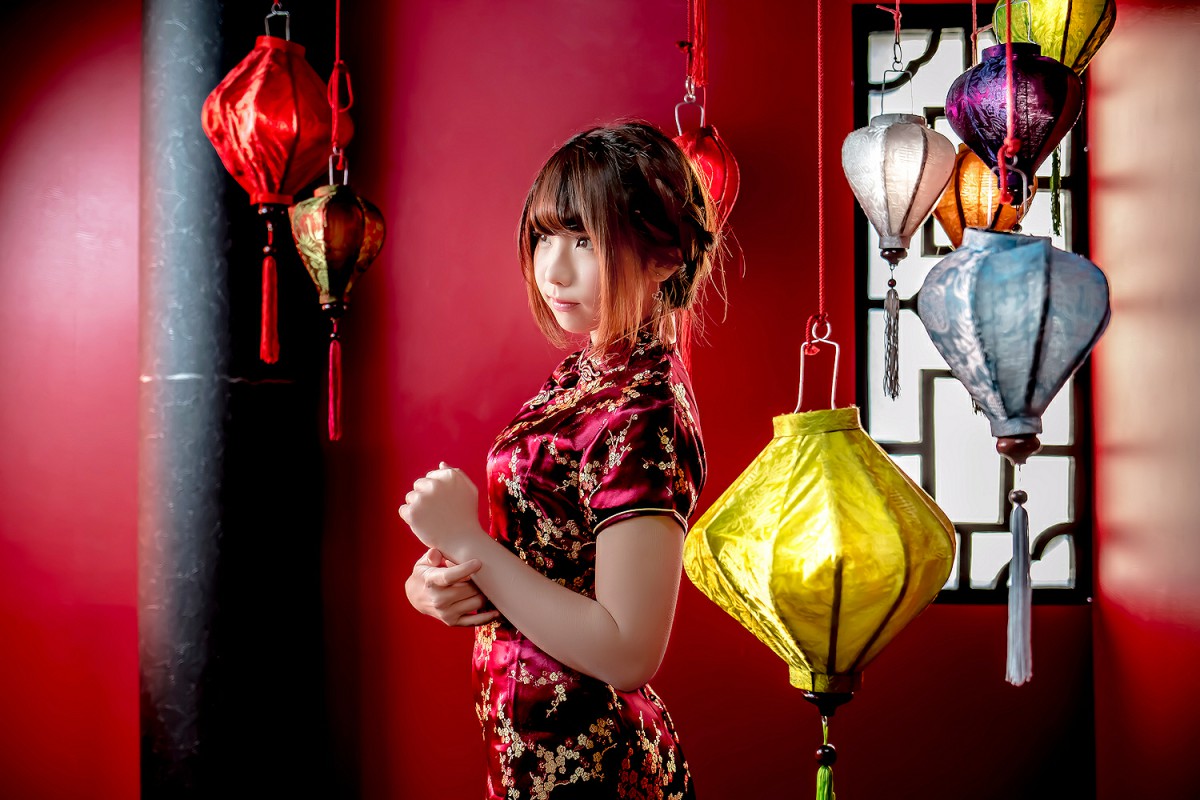 图片[17]-中華娘娘之红色旗袍与美腿高跟 – COSPLAY-瞬颜部落