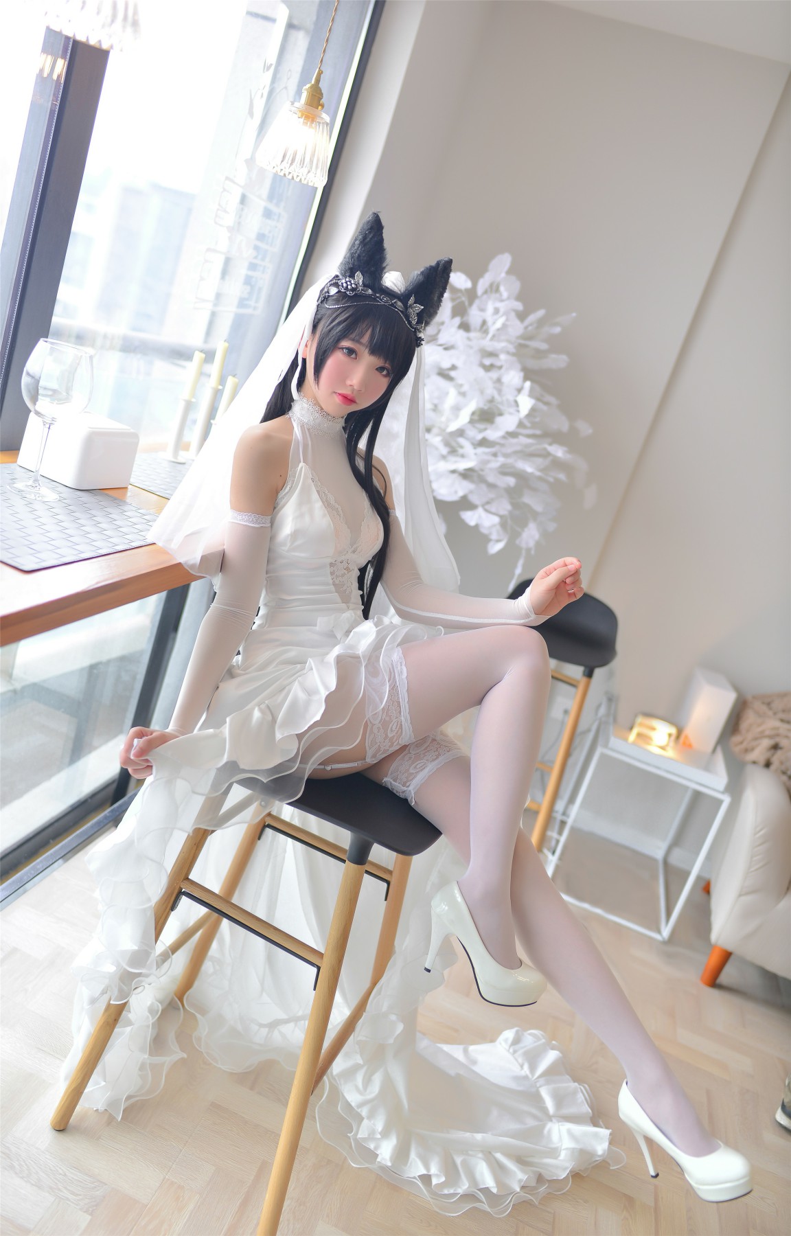 图片[3]-Cos小姐姐雪琪- 爱宕高跟美腿与婚纱 – COSPLAY-瞬颜部落