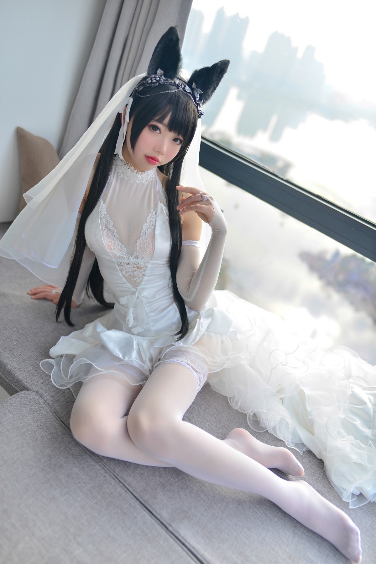 图片[10]-Cos小姐姐雪琪- 爱宕高跟美腿与婚纱 – COSPLAY-瞬颜部落