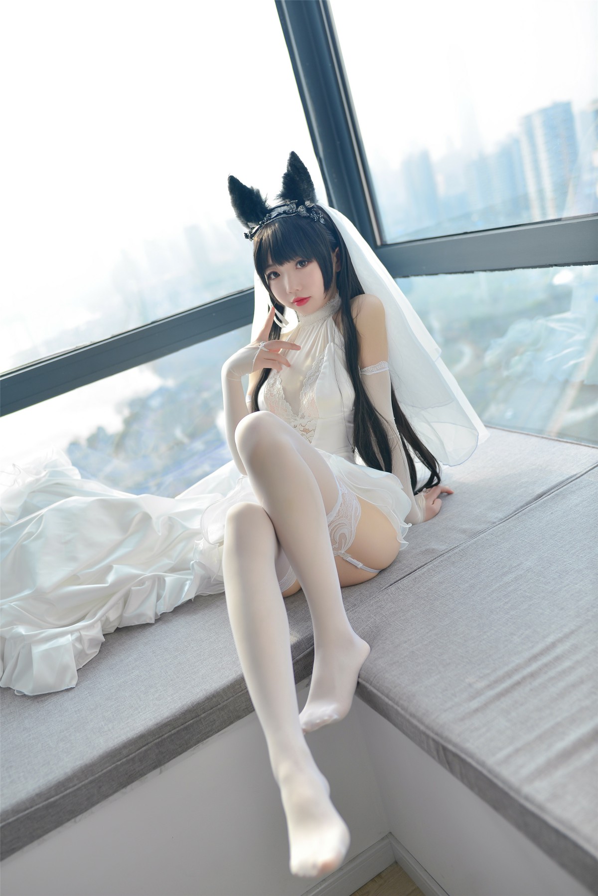图片[22]-Cos小姐姐雪琪- 爱宕高跟美腿与婚纱 – COSPLAY-瞬颜部落