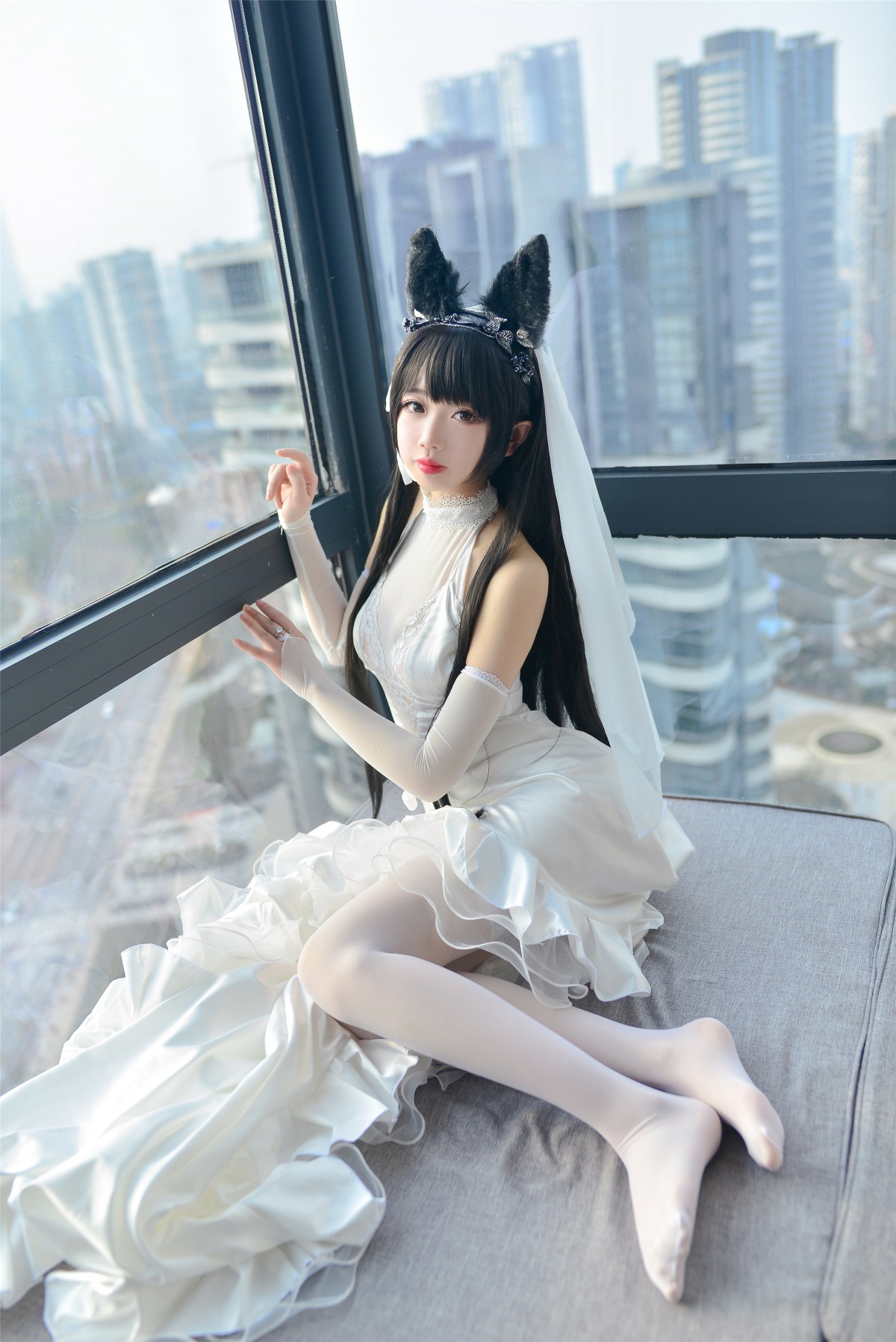 图片[24]-Cos小姐姐雪琪- 爱宕高跟美腿与婚纱 – COSPLAY-瞬颜部落
