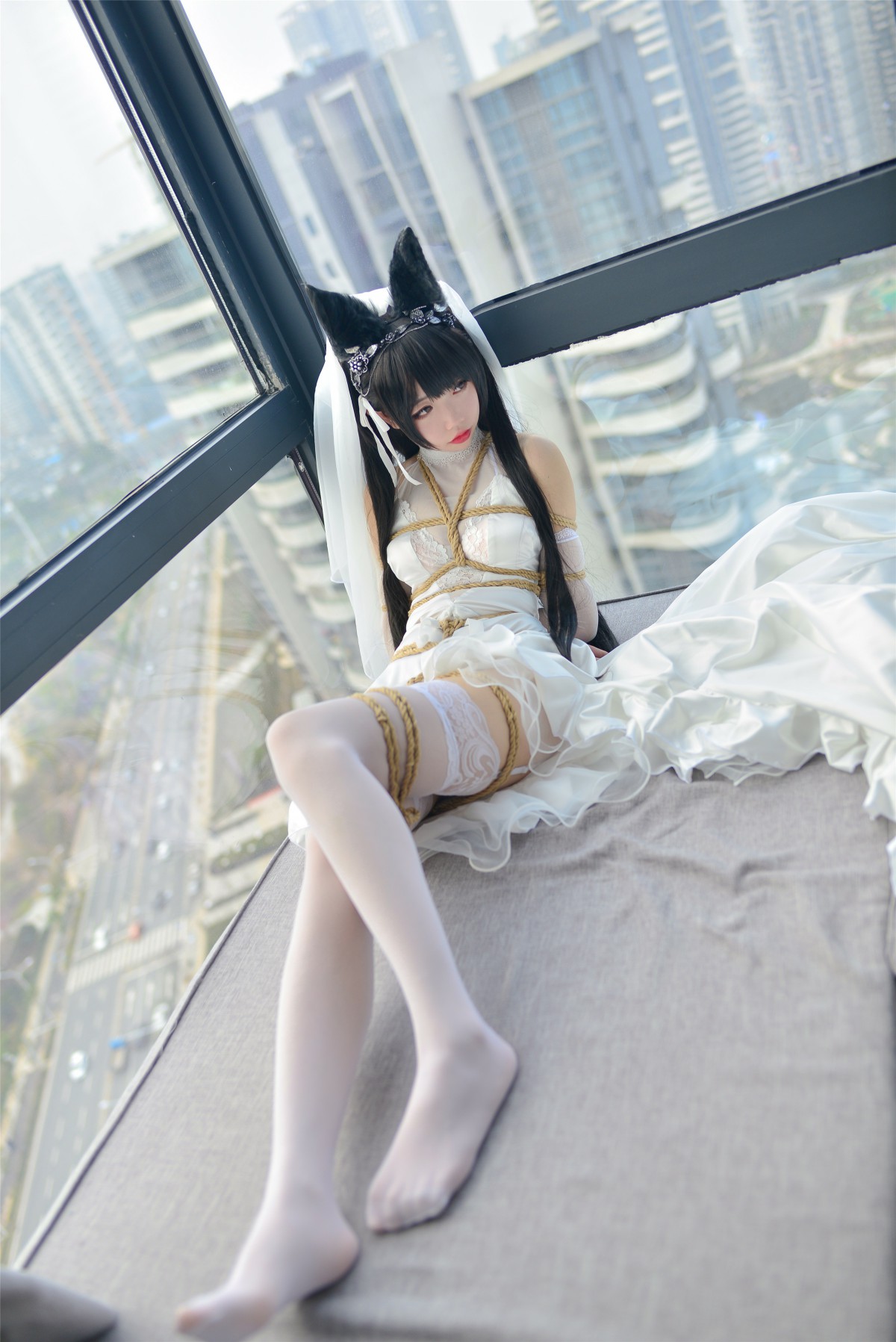 图片[30]-Cos小姐姐雪琪- 爱宕高跟美腿与婚纱 – COSPLAY-瞬颜部落