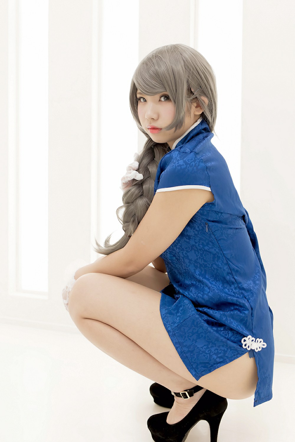 图片[8]-中華娘娘之Blue蓝色旗袍与美腿高跟 – COSPLAY-瞬颜部落