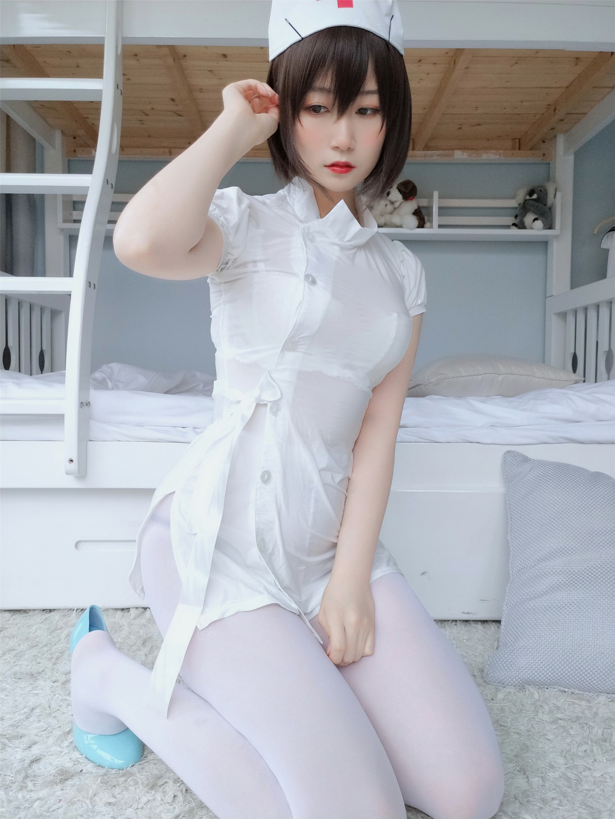 图片[49]-Coser小姐姐白银 – 白丝小护士 – COSPLAY-瞬颜部落