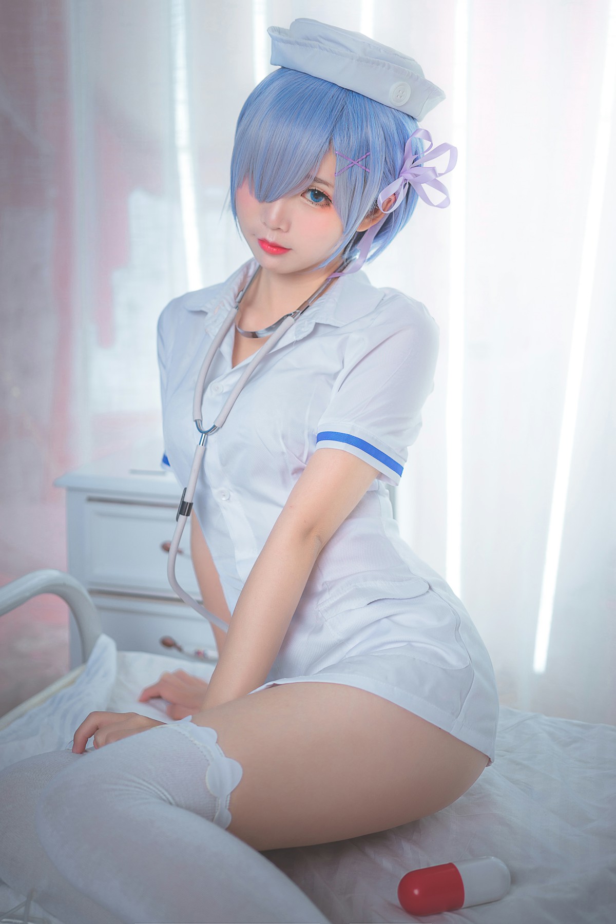 图片[2]-[Cosplay]面饼仙儿 – 蕾姆护士装 – COSPLAY-瞬颜部落