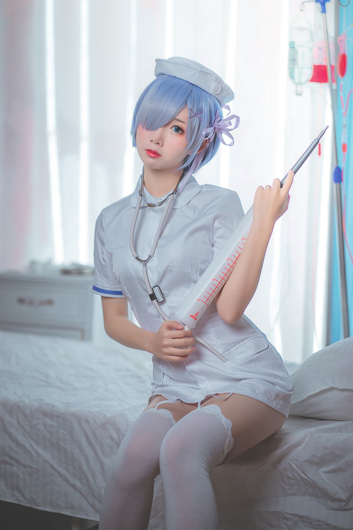 图片[6]-[Cosplay]面饼仙儿 – 蕾姆护士装 – COSPLAY-瞬颜部落