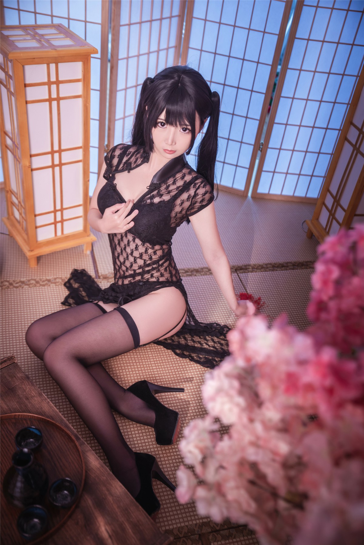 图片[17]-[Cosplay]面饼仙儿 – 黑丝情趣旗袍 – COSPLAY-瞬颜部落