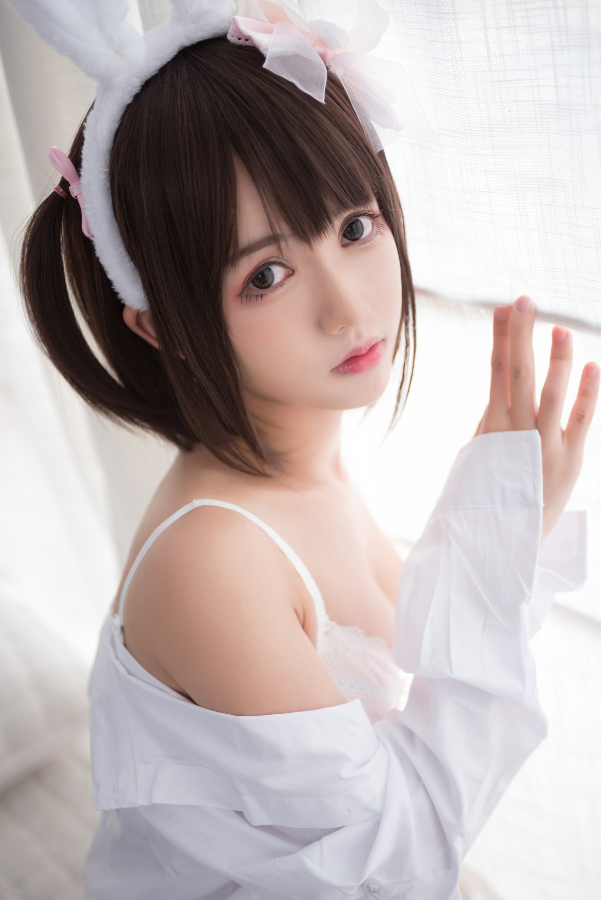 图片[3]-[Cosplay]鳗鱼霏儿 – 兽耳 白色蕾丝情趣 – COSPLAY-瞬颜部落