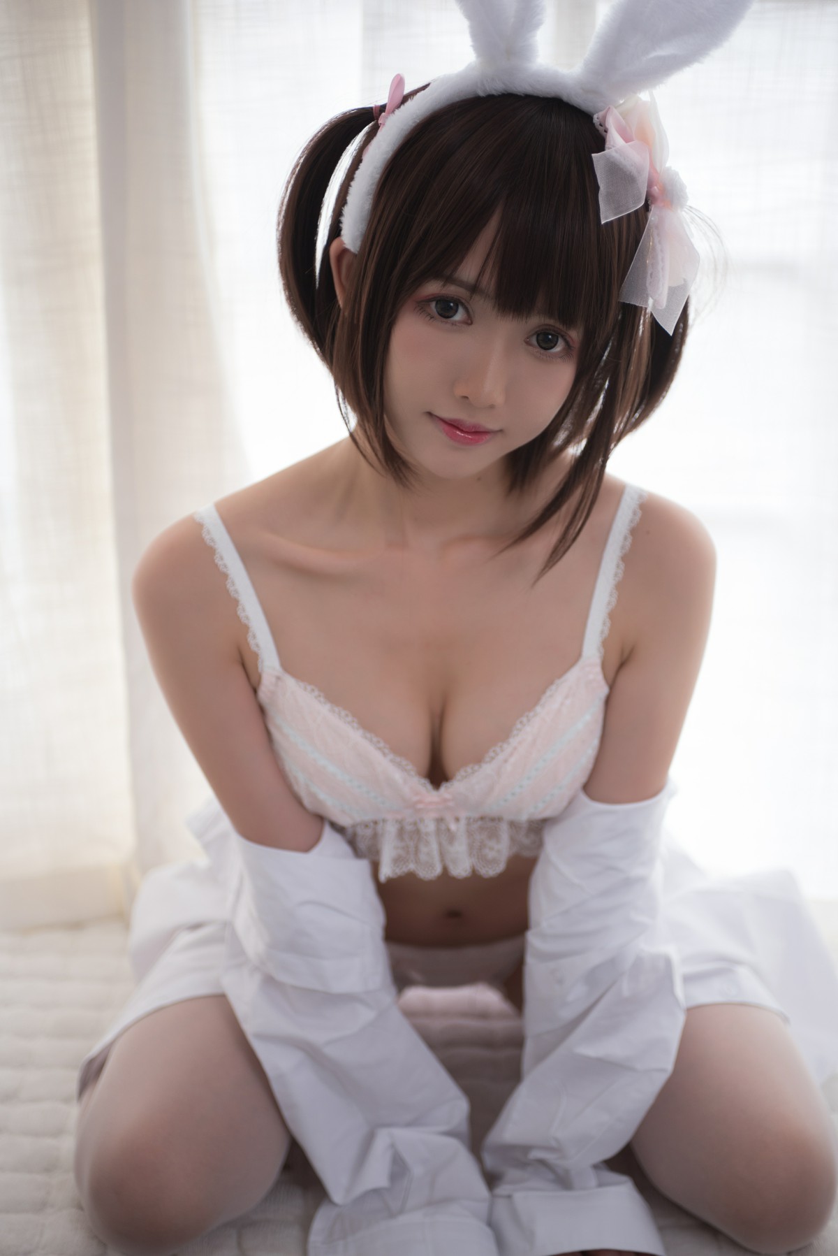 图片[7]-[Cosplay]鳗鱼霏儿 – 兽耳 白色蕾丝情趣 – COSPLAY-瞬颜部落