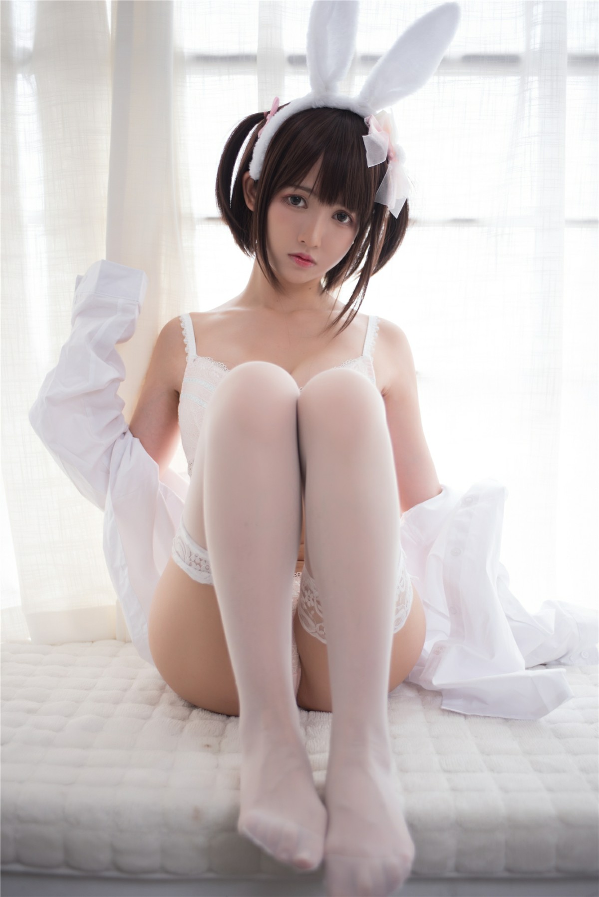 图片[11]-[Cosplay]鳗鱼霏儿 – 兽耳 白色蕾丝情趣 – COSPLAY-瞬颜部落