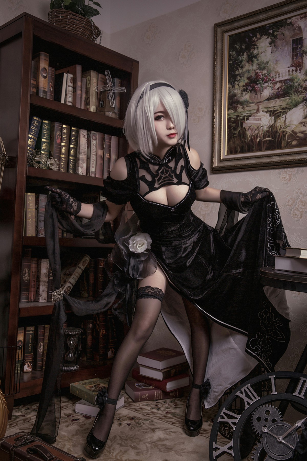 图片[5]-[Cosplay]穿旗袍的2B小姐姐 – COSPLAY-瞬颜部落