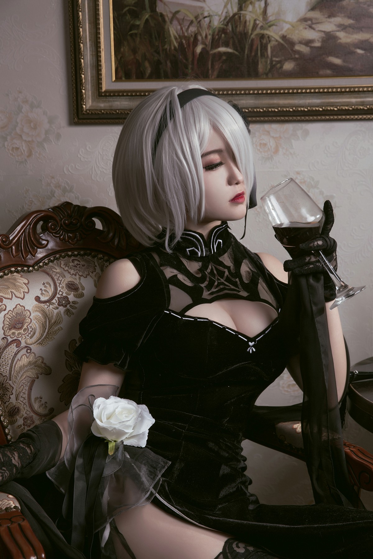 图片[4]-[Cosplay]穿旗袍的2B小姐姐 – COSPLAY-瞬颜部落