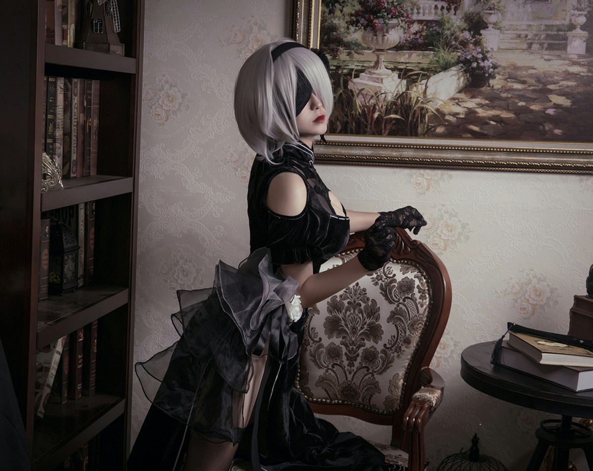 图片[8]-[Cosplay]穿旗袍的2B小姐姐 – COSPLAY-瞬颜部落