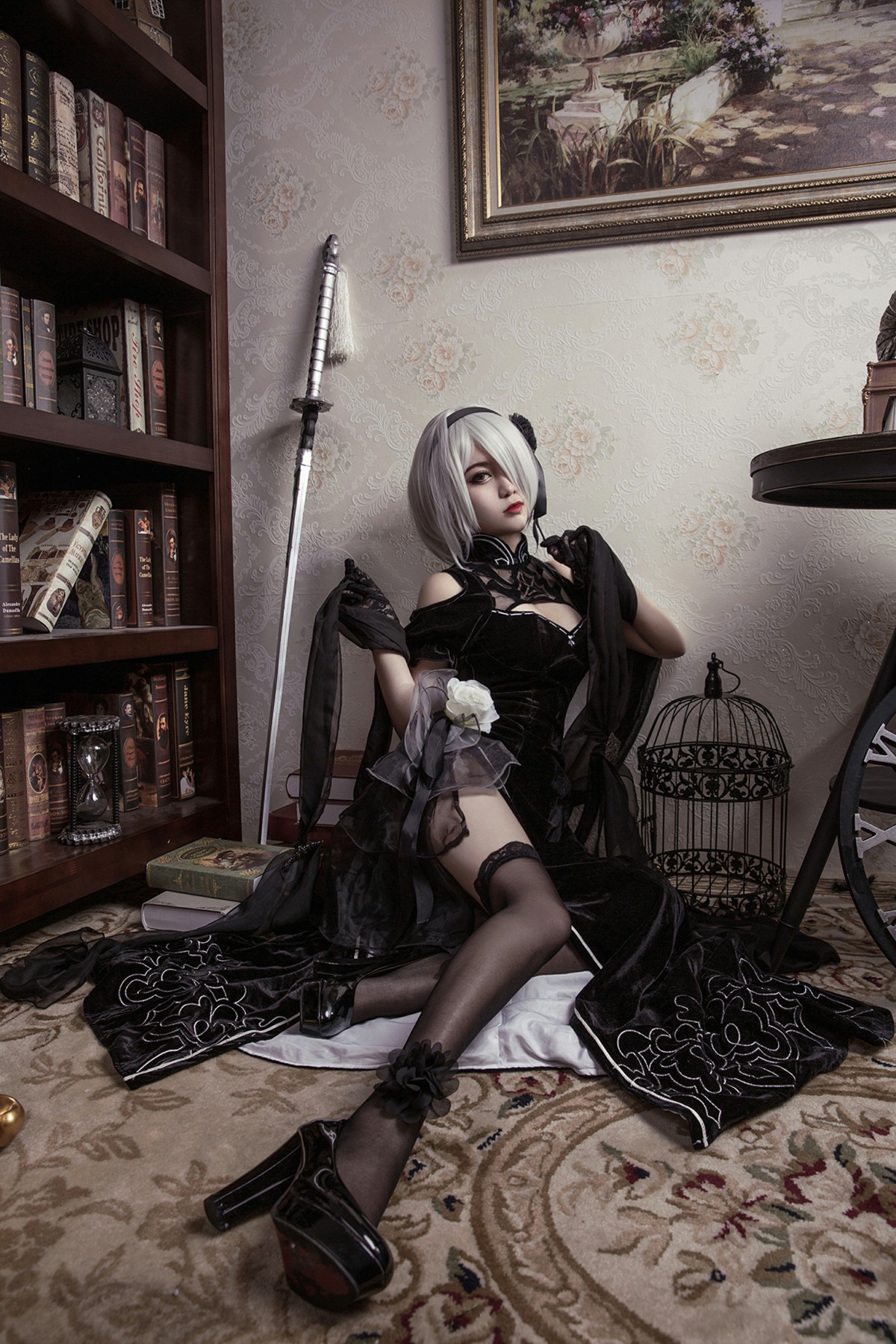 图片[10]-[Cosplay]穿旗袍的2B小姐姐 – COSPLAY-瞬颜部落