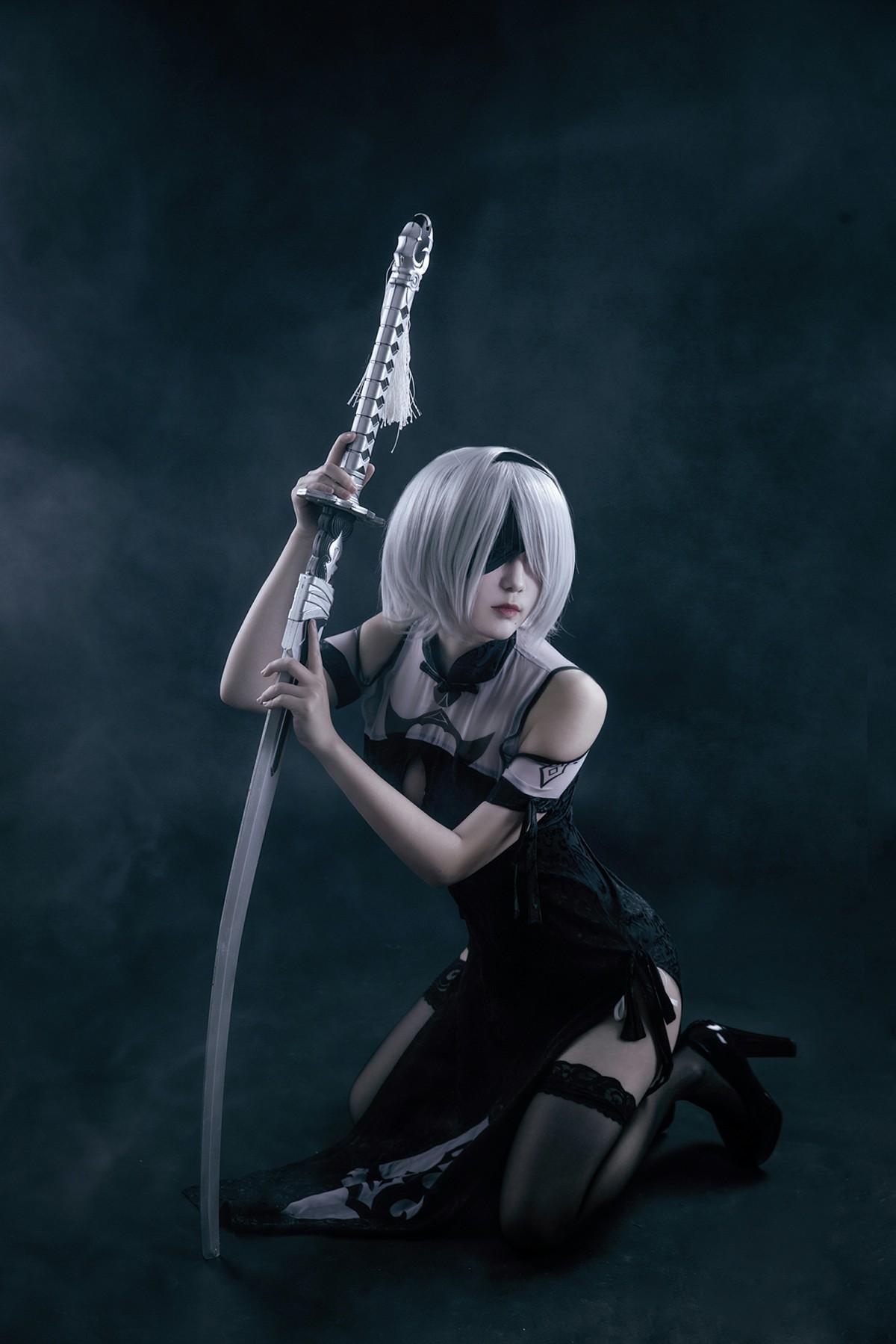 图片[20]-[Cosplay]穿旗袍的2B小姐姐 – COSPLAY-瞬颜部落