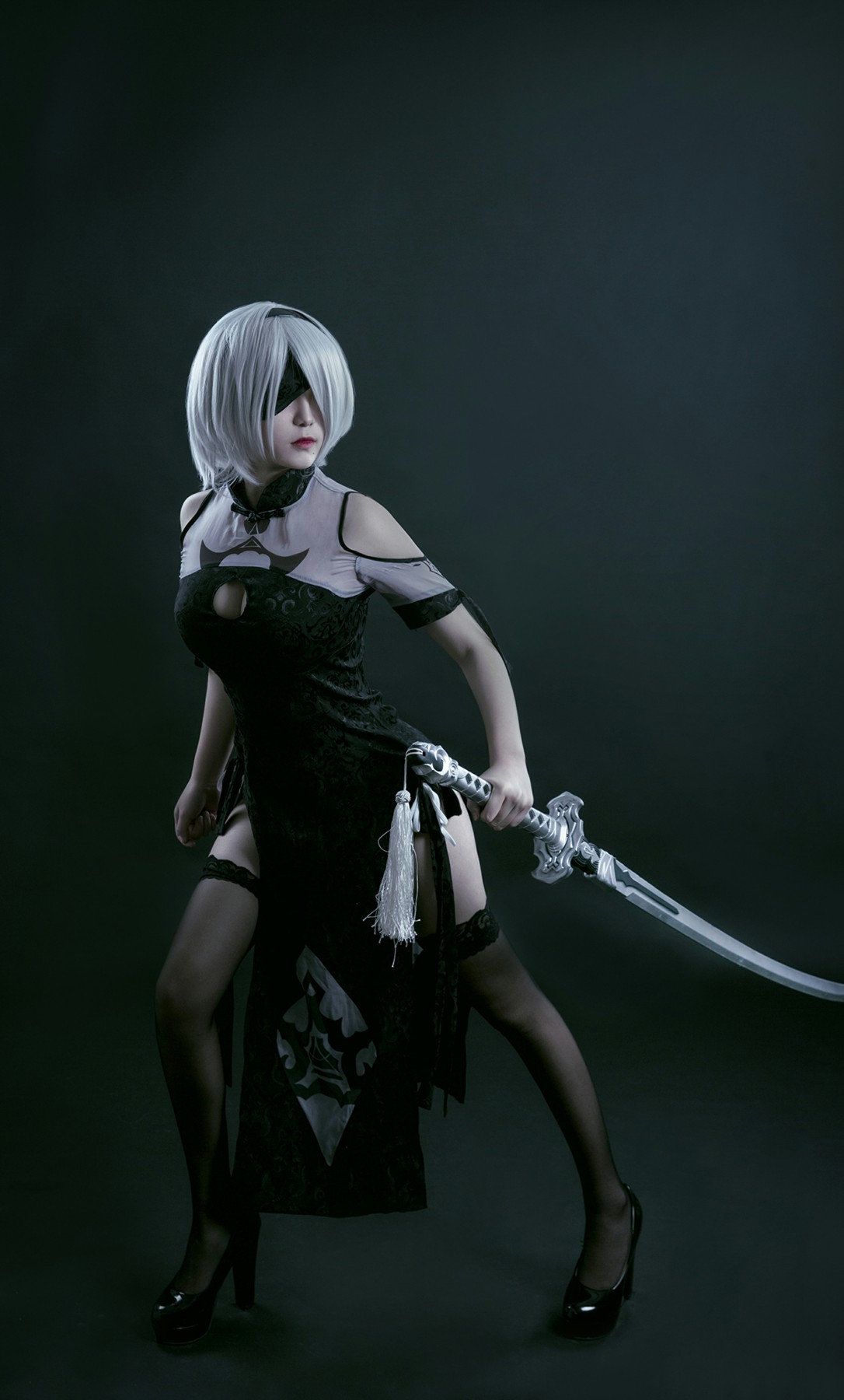 图片[24]-[Cosplay]穿旗袍的2B小姐姐 – COSPLAY-瞬颜部落