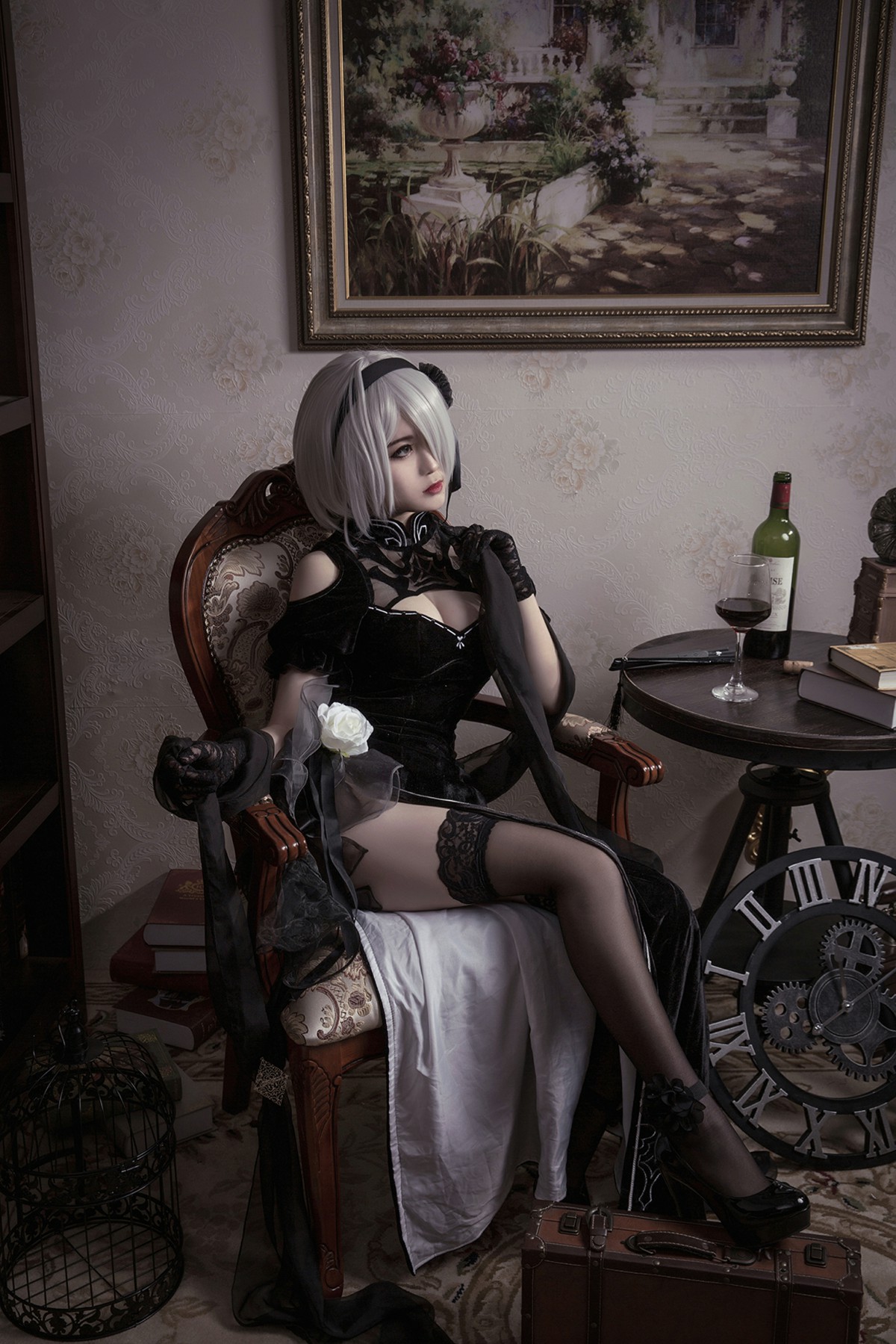 图片[33]-[Cosplay]穿旗袍的2B小姐姐 – COSPLAY-瞬颜部落