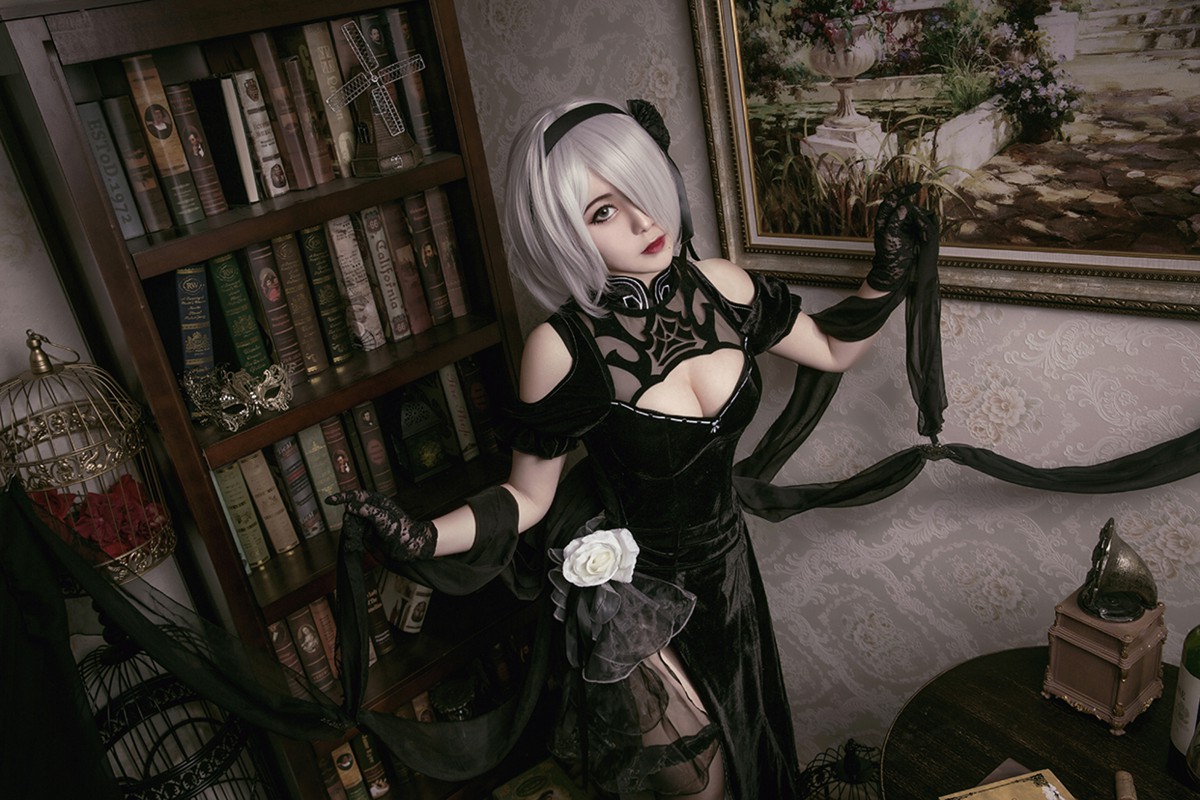 图片[36]-[Cosplay]穿旗袍的2B小姐姐 – COSPLAY-瞬颜部落