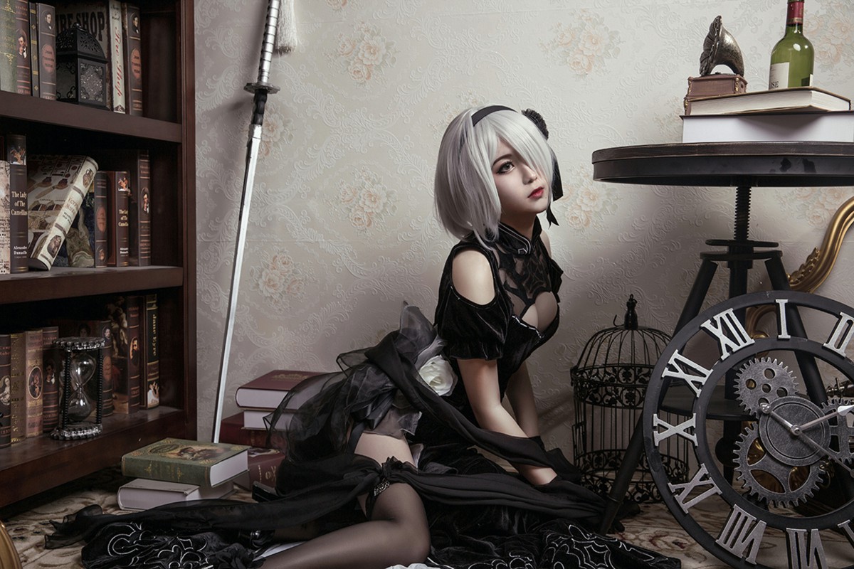 图片[37]-[Cosplay]穿旗袍的2B小姐姐 – COSPLAY-瞬颜部落