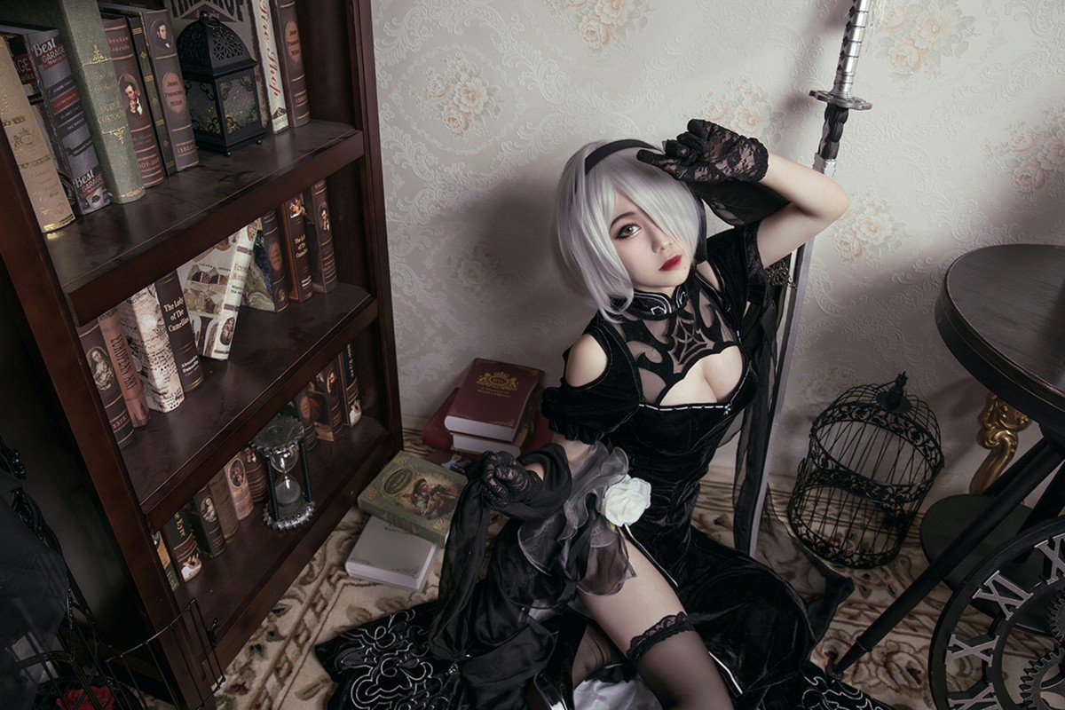 图片[39]-[Cosplay]穿旗袍的2B小姐姐 – COSPLAY-瞬颜部落