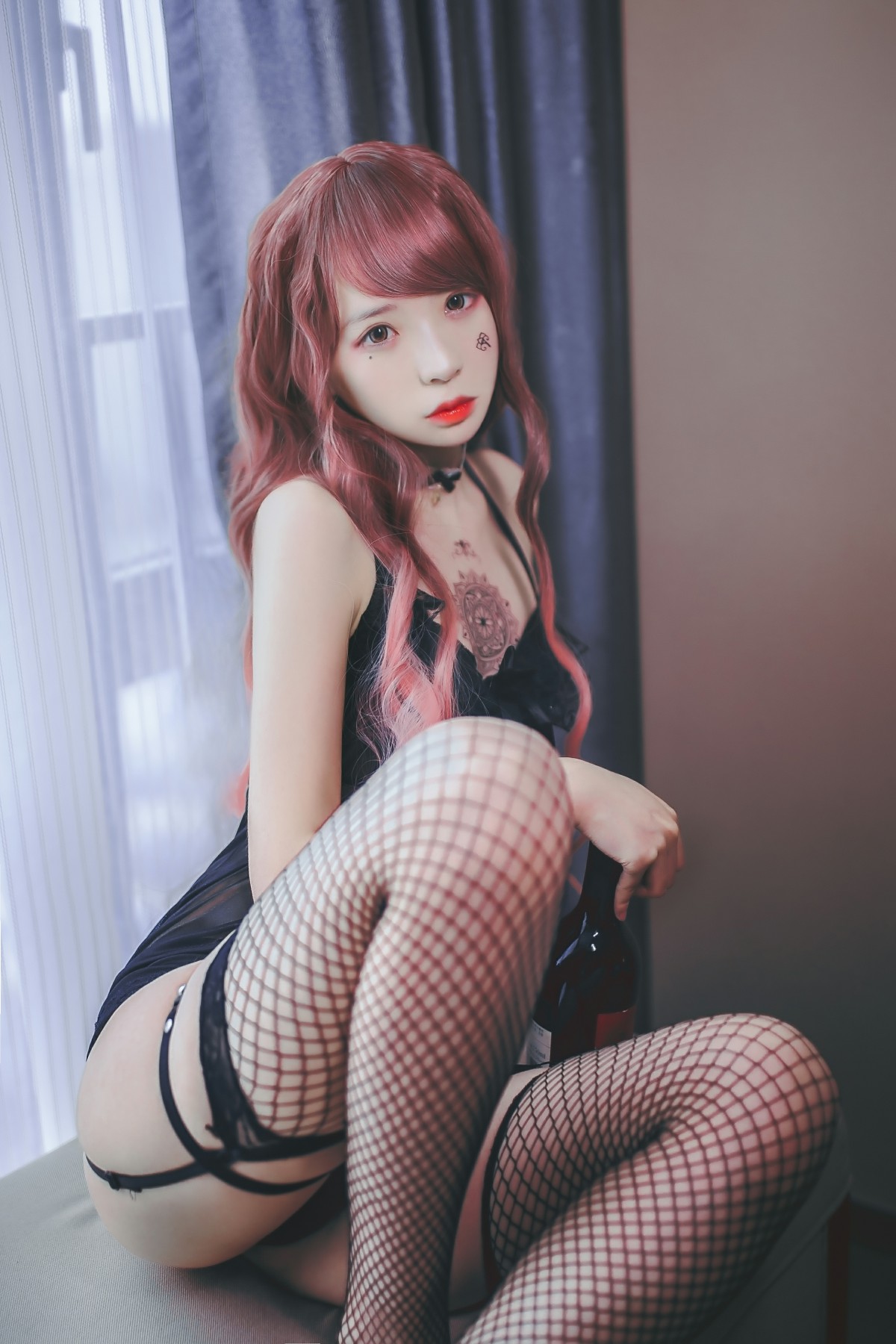 图片[3]-疯猫ss -黑色吊带袜 – COSPLAY-瞬颜部落