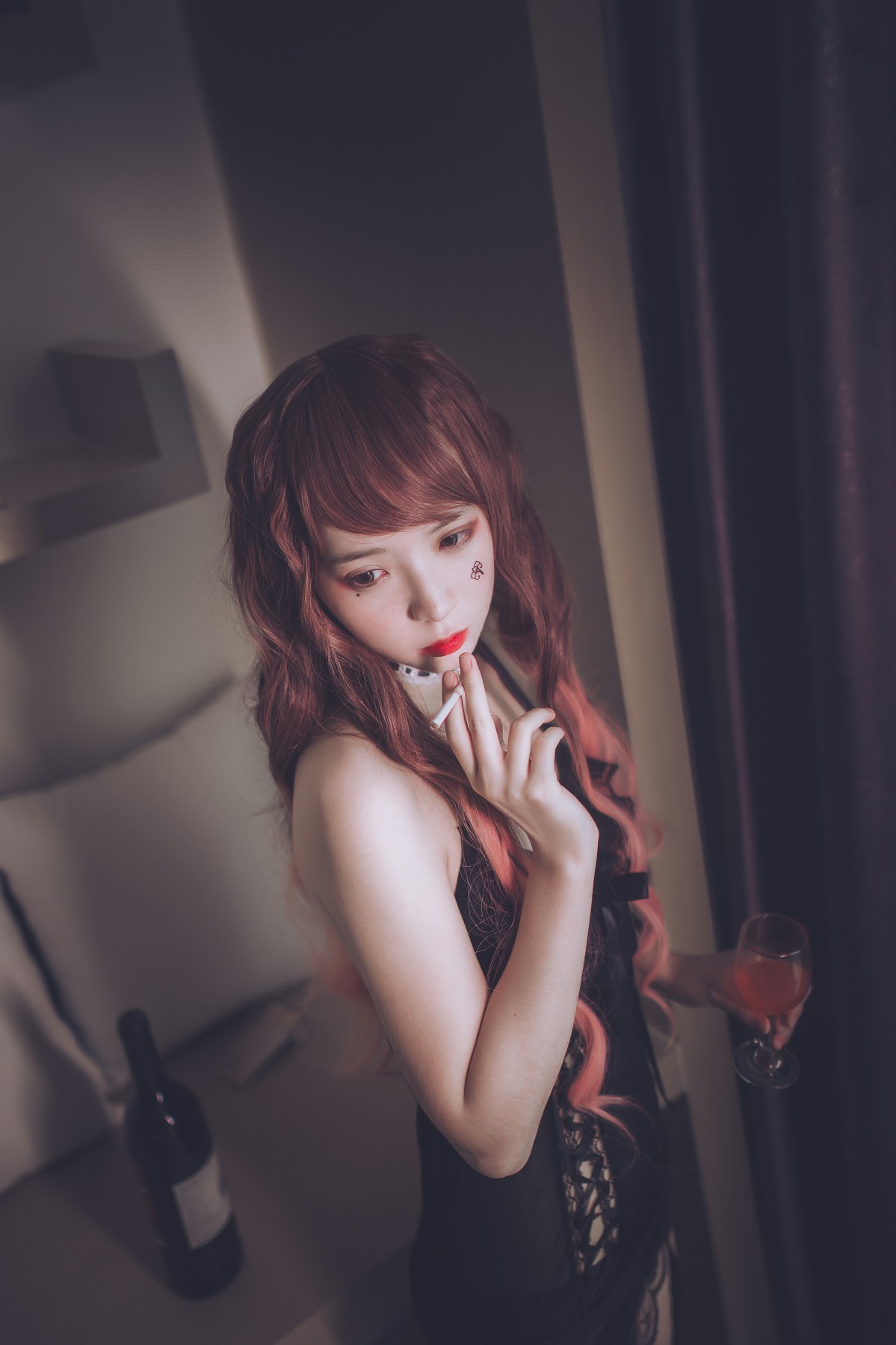 图片[19]-疯猫ss -黑色吊带袜 – COSPLAY-瞬颜部落