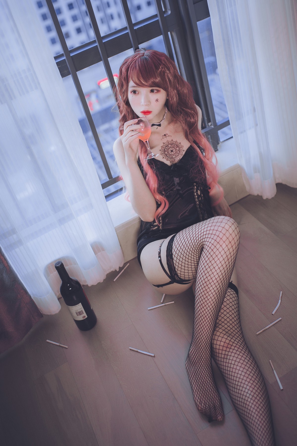 图片[35]-疯猫ss -黑色吊带袜 – COSPLAY-瞬颜部落