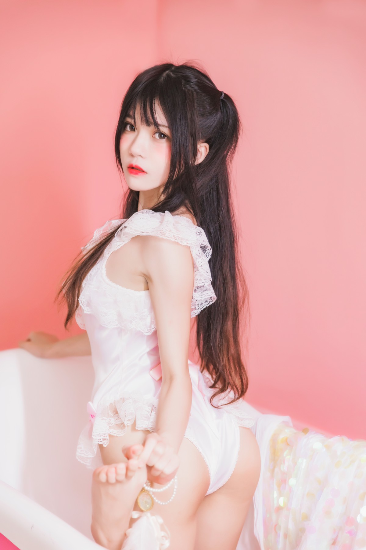 图片[18]-萝莉风COS 桜桃喵 –粉色浴缸 – COSPLAY-瞬颜部落
