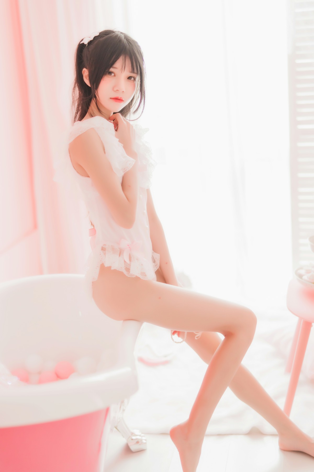 图片[46]-萝莉风COS 桜桃喵 –粉色浴缸 – COSPLAY-瞬颜部落