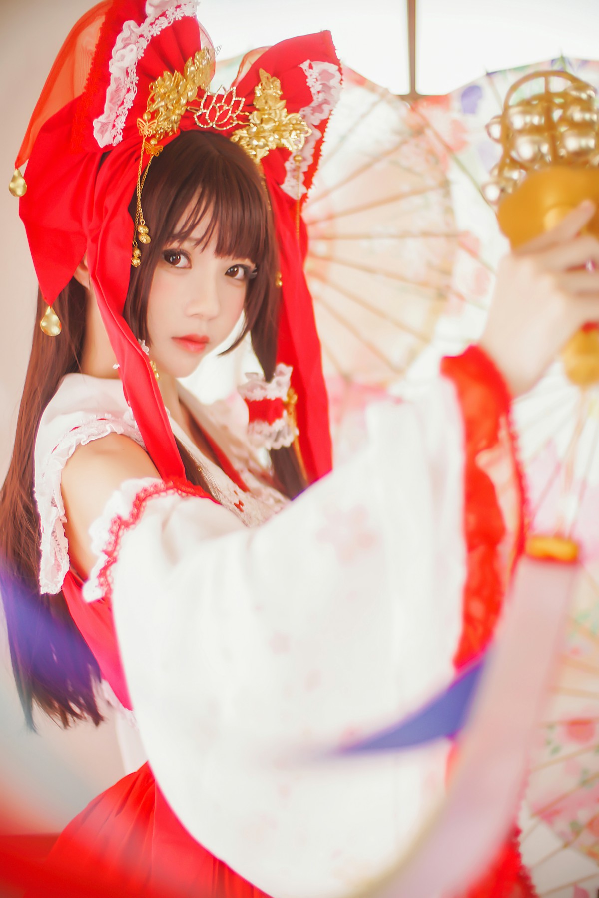萝莉风COS 桜桃喵 – 灵梦 新年快乐 – COSPLAY-瞬颜部落