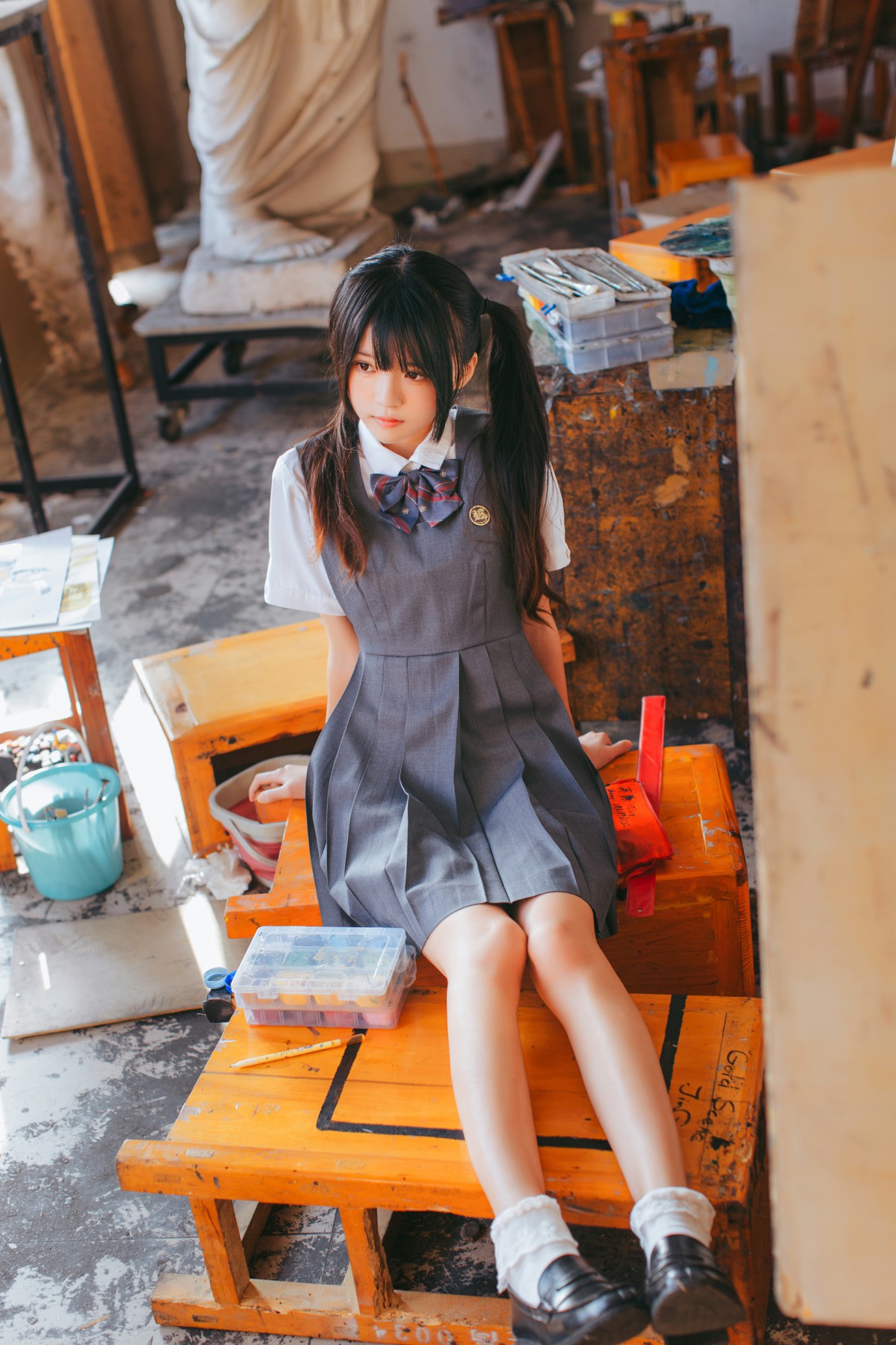 图片[6]-萝莉风COS 桜桃喵 – 画室少女 – COSPLAY-瞬颜部落