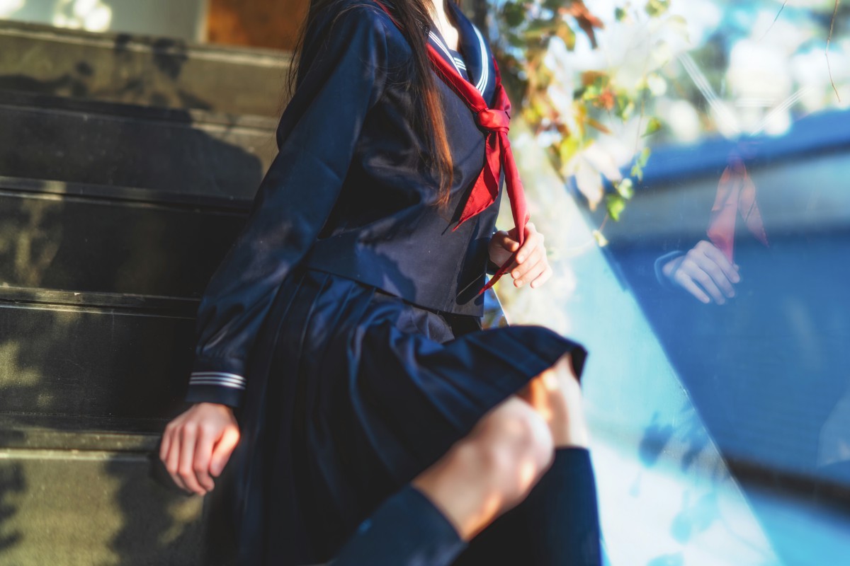 图片[5]-萝莉风COS 桜桃喵 – 黑色水手服 – COSPLAY-瞬颜部落