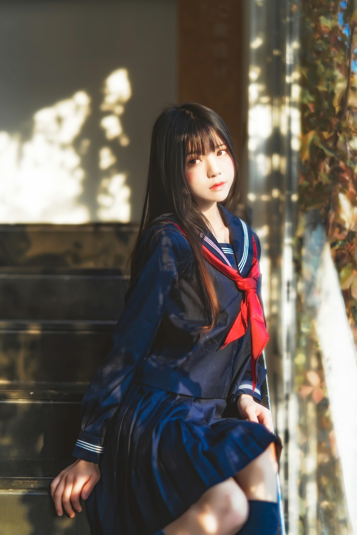 图片[4]-萝莉风COS 桜桃喵 – 黑色水手服 – COSPLAY-瞬颜部落