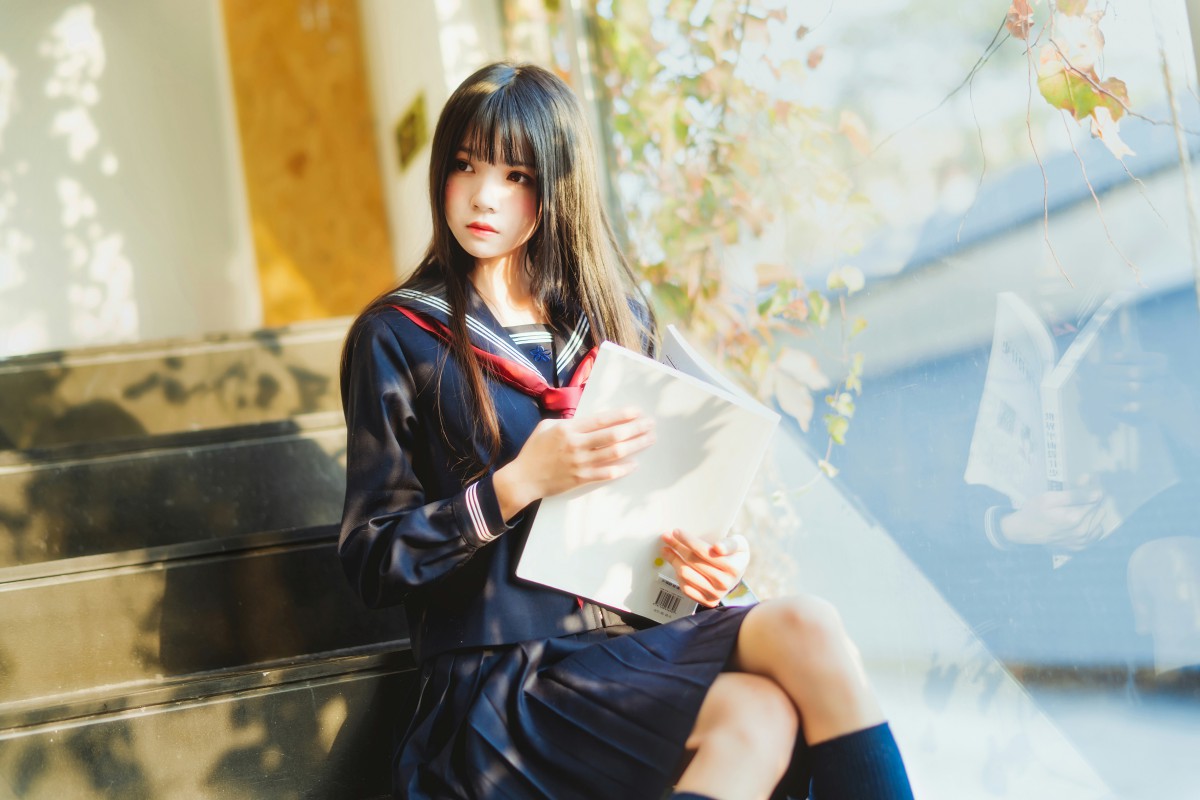 图片[10]-萝莉风COS 桜桃喵 – 黑色水手服 – COSPLAY-瞬颜部落