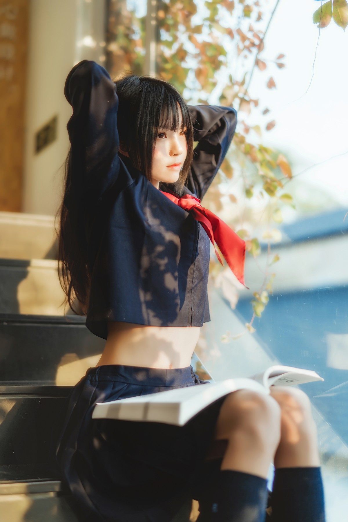 图片[17]-萝莉风COS 桜桃喵 – 黑色水手服 – COSPLAY-瞬颜部落