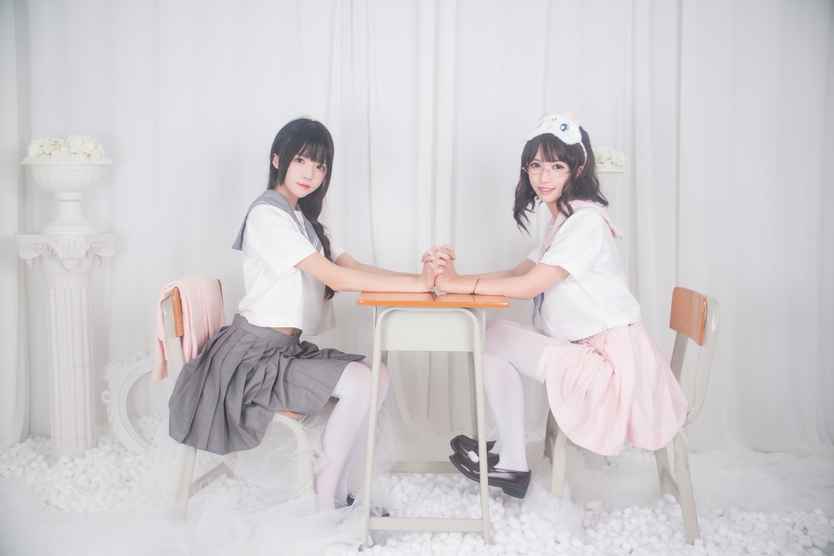 图片[4]-萝莉风COS 桜桃喵&amp;鳗鱼霏子 – 百合 – COSPLAY-瞬颜部落
