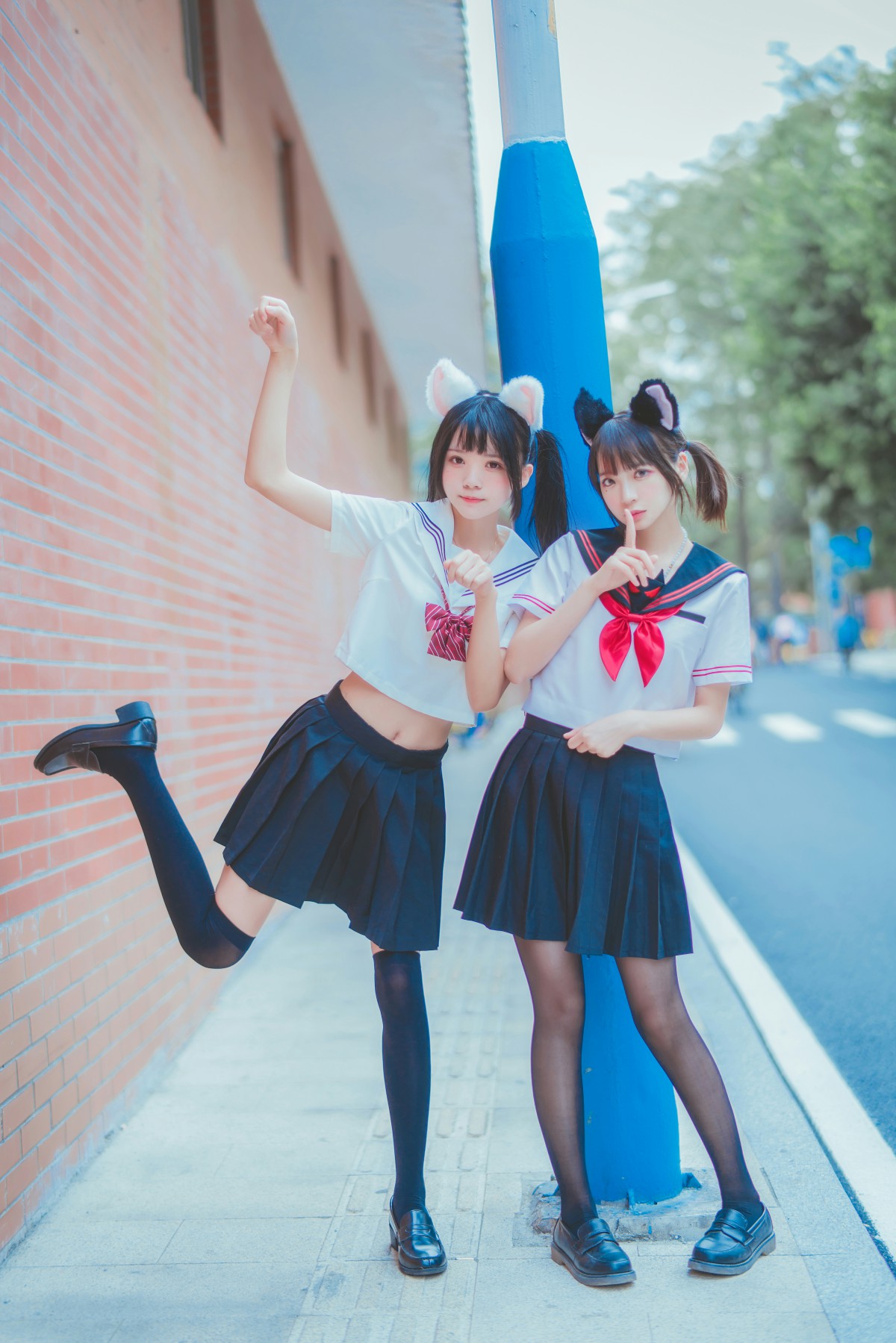 图片[2]-萝莉风COS 桜桃喵&amp;疯猫ss – JK百合2 – COSPLAY-瞬颜部落