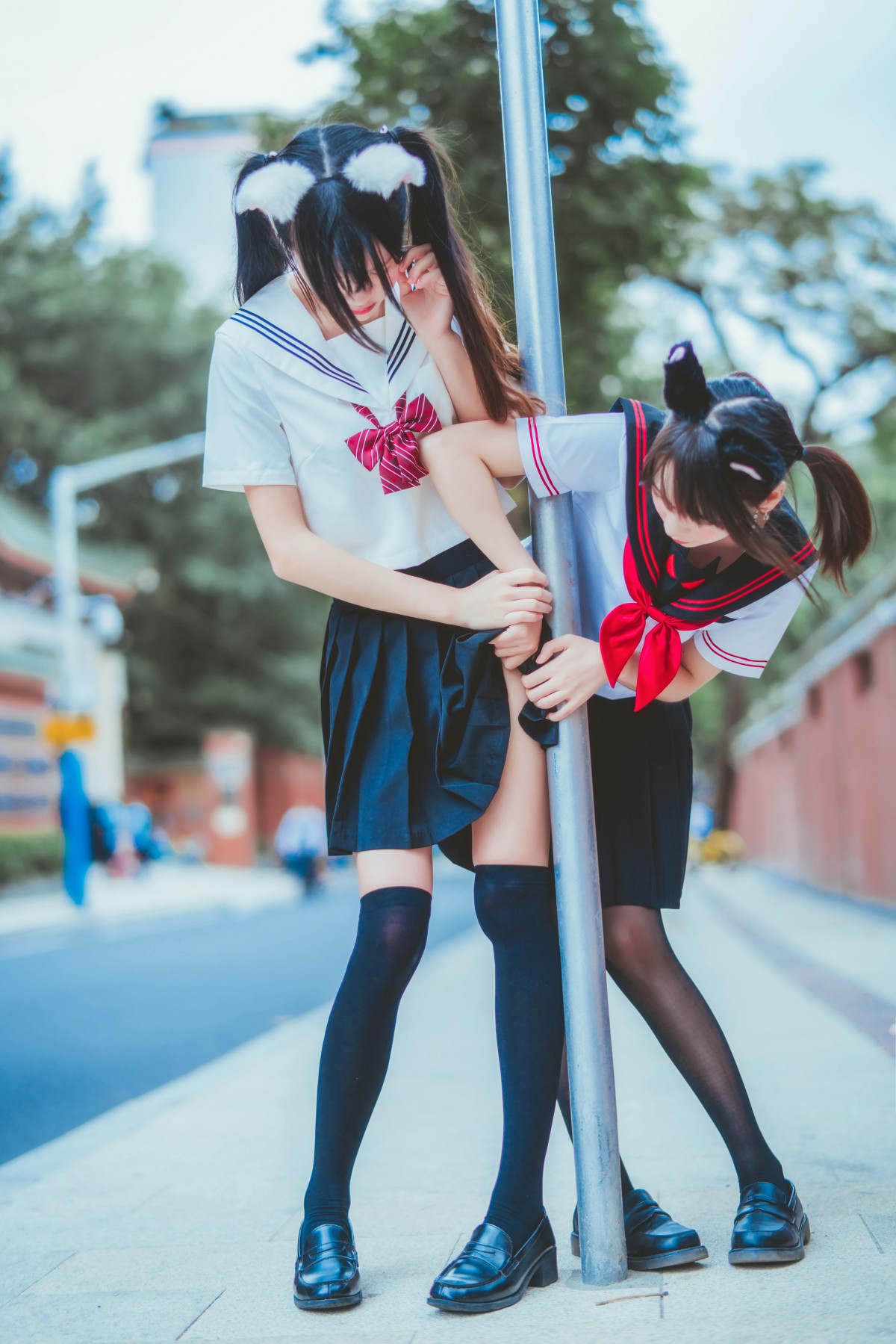图片[12]-萝莉风COS 桜桃喵&amp;疯猫ss – JK百合2 – COSPLAY-瞬颜部落