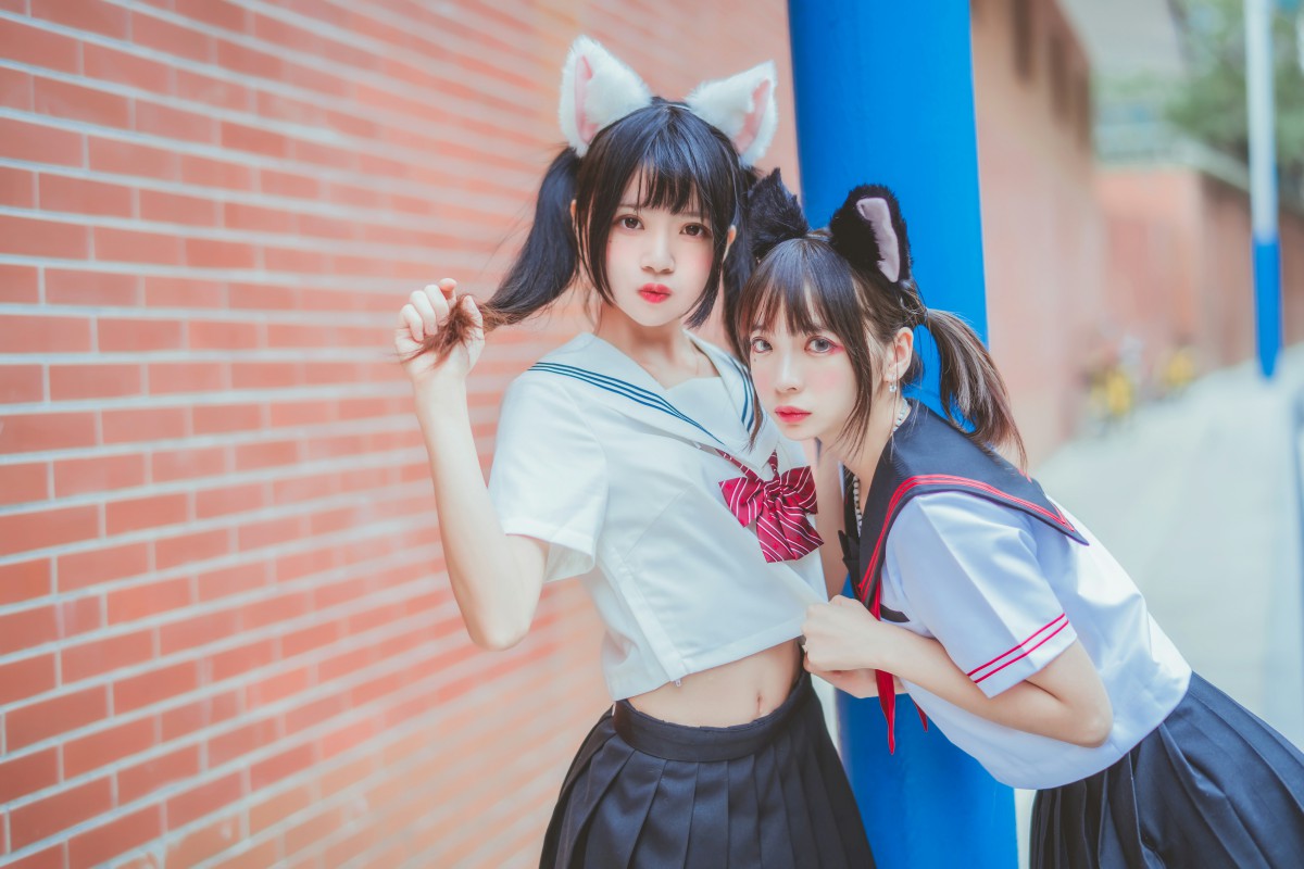 图片[14]-萝莉风COS 桜桃喵&amp;疯猫ss – JK百合2 – COSPLAY-瞬颜部落