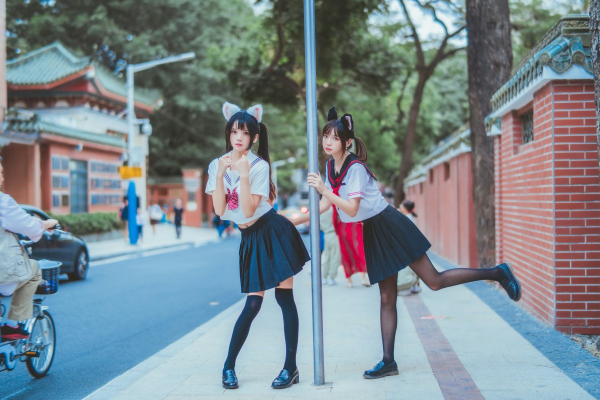 图片[24]-萝莉风COS 桜桃喵&amp;疯猫ss – JK百合2 – COSPLAY-瞬颜部落