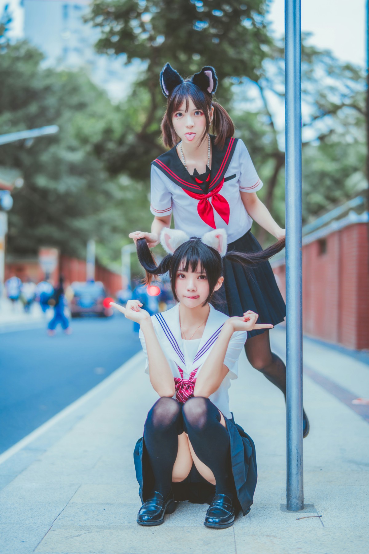 图片[23]-萝莉风COS 桜桃喵&amp;疯猫ss – JK百合2 – COSPLAY-瞬颜部落