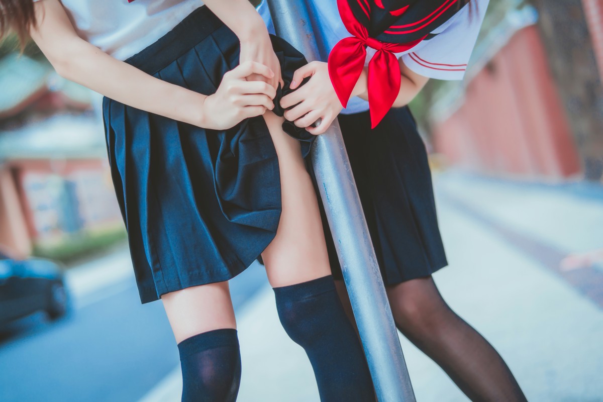 图片[25]-萝莉风COS 桜桃喵&amp;疯猫ss – JK百合2 – COSPLAY-瞬颜部落