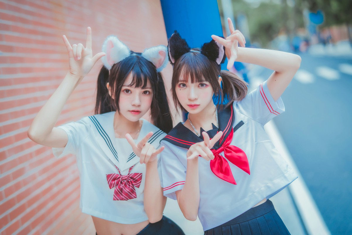 图片[30]-萝莉风COS 桜桃喵&amp;疯猫ss – JK百合2 – COSPLAY-瞬颜部落